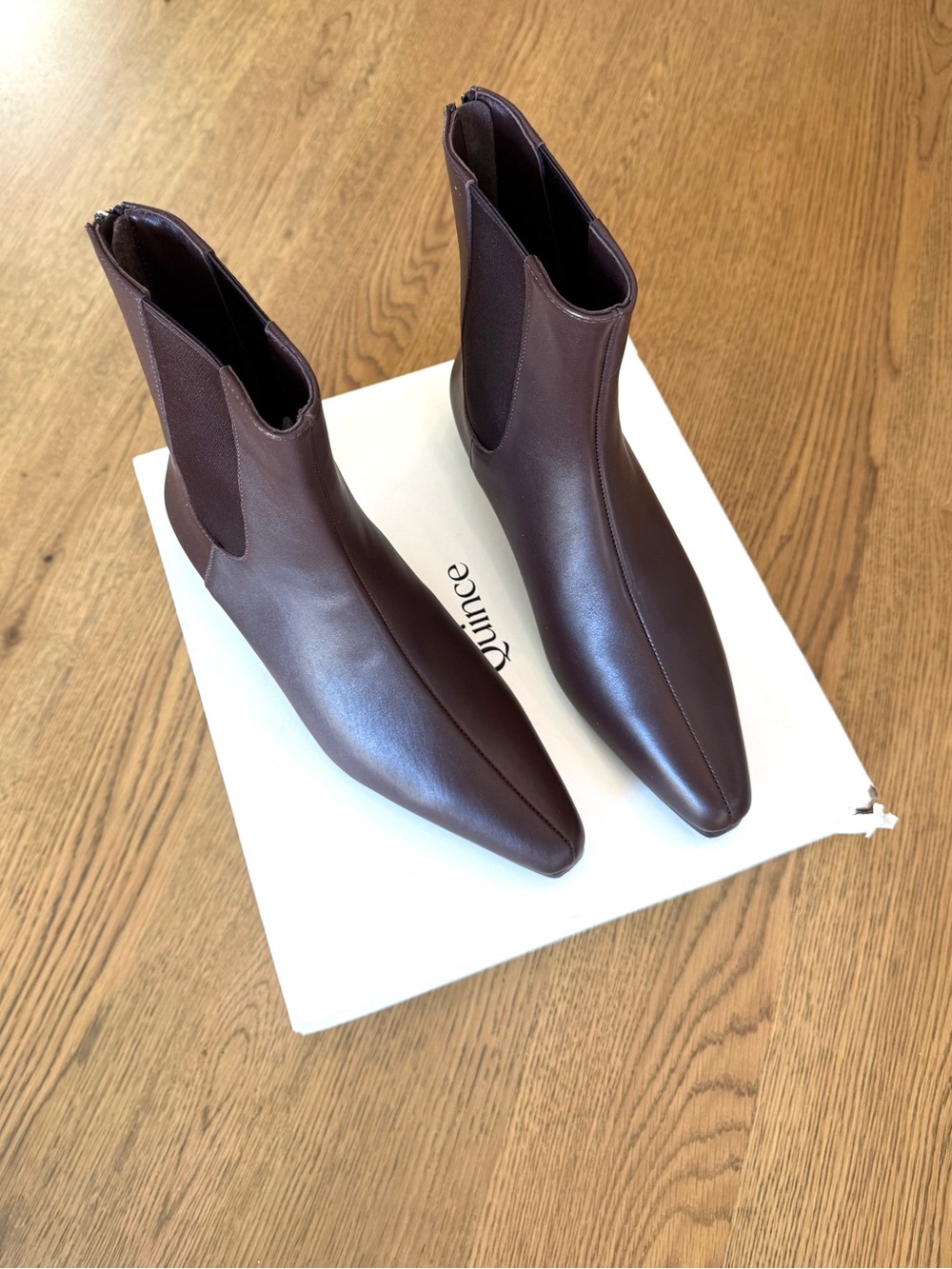 Quince Italian Leather Brown Chelsea Ankle Boots NIB Sz 7 - Picture 2 of 16